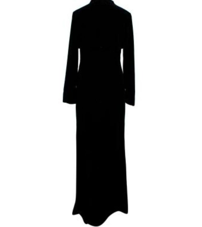 Saint Laurent Black Velvet Strapless Gown and Bolero For Sale at 1stDibs