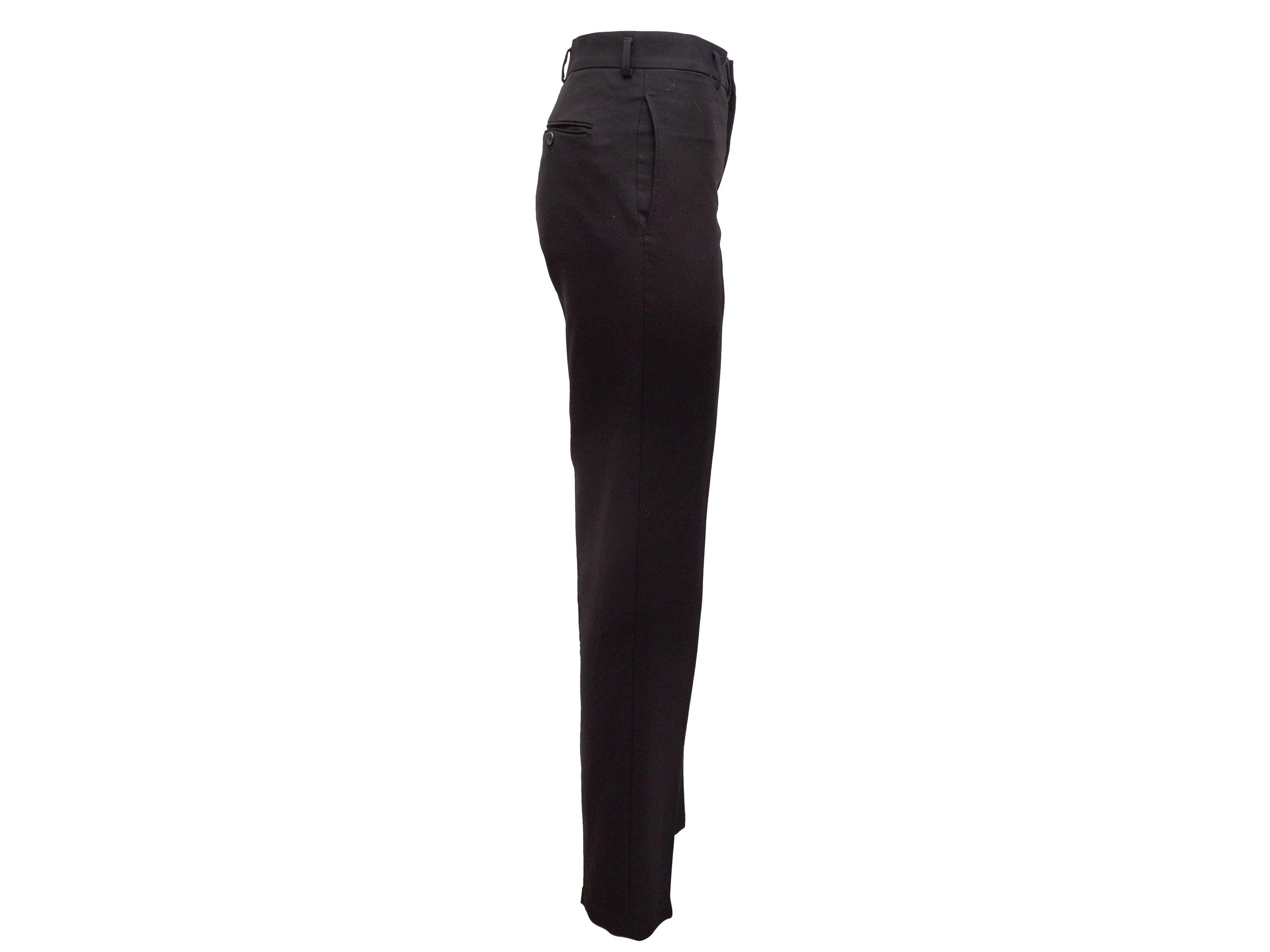 Saint Laurent Black Virgin Wool Trousers 1