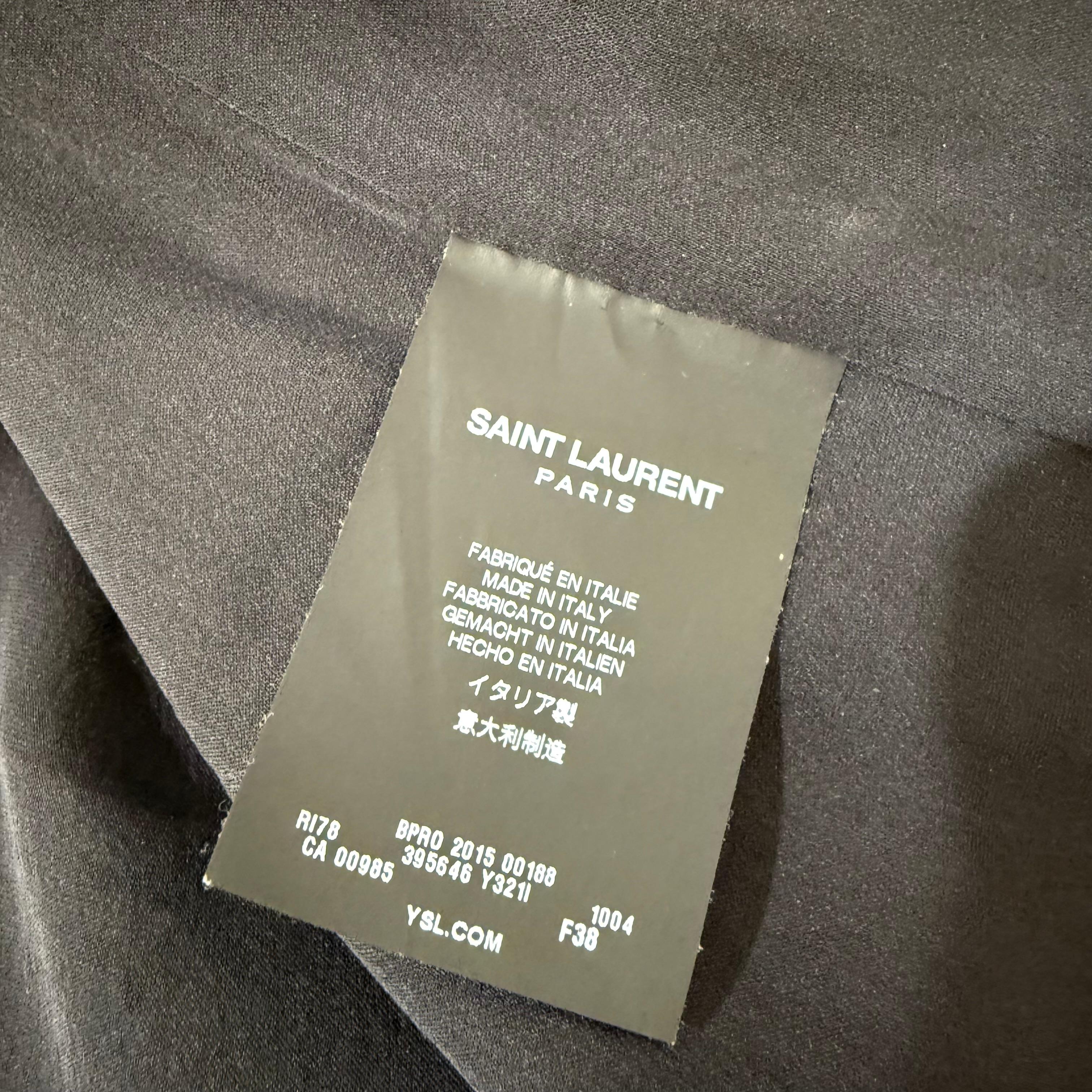Saint Laurent Robe à fleurs noires et blanches FR 38 / IT 42 en vente 4