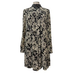 Saint Laurent Robe à fleurs noires et blanches FR 38 / IT 42