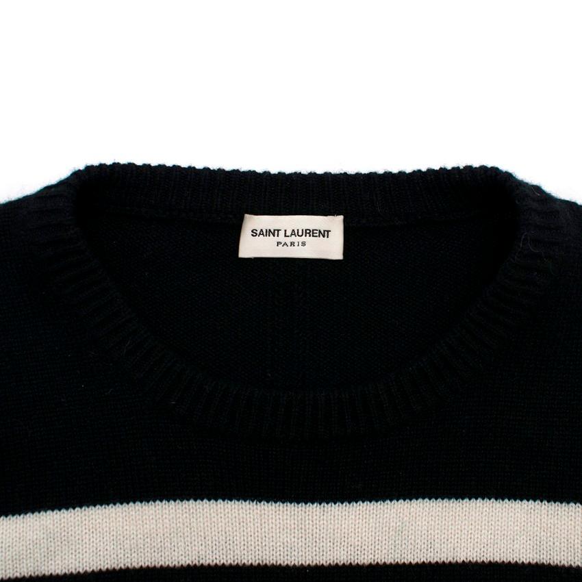 black and white cashmere sweater