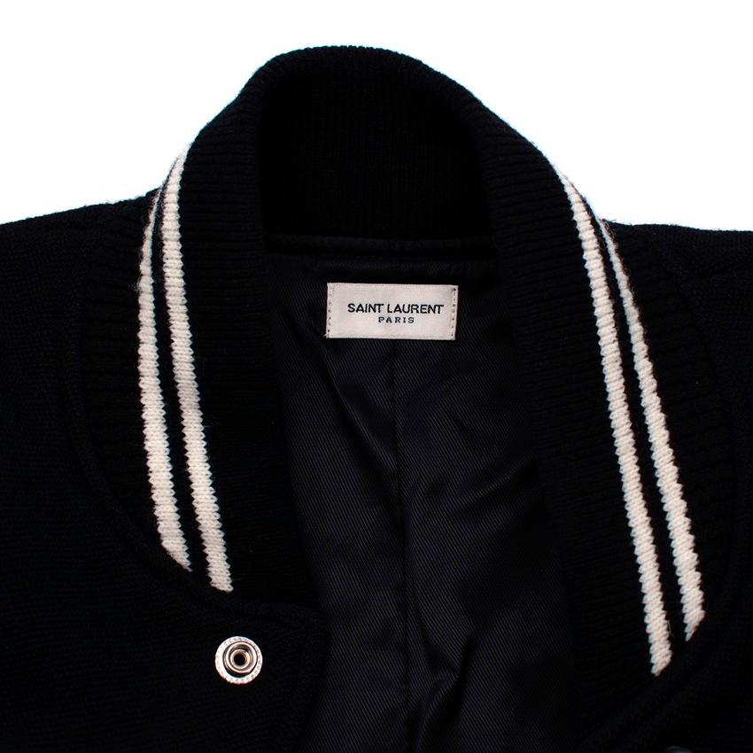 Saint Laurent Black & White Teddy Bomber Jacket In Excellent Condition In London, GB