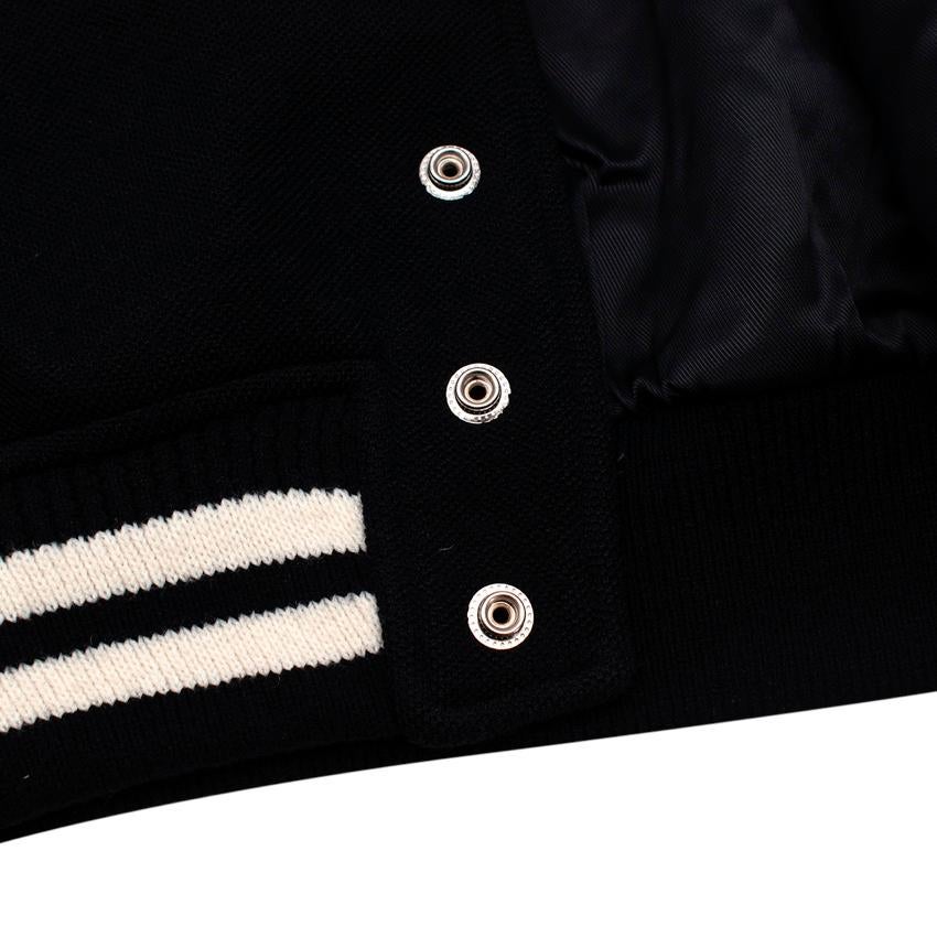 Saint Laurent Black & White Teddy Bomber Jacket 1