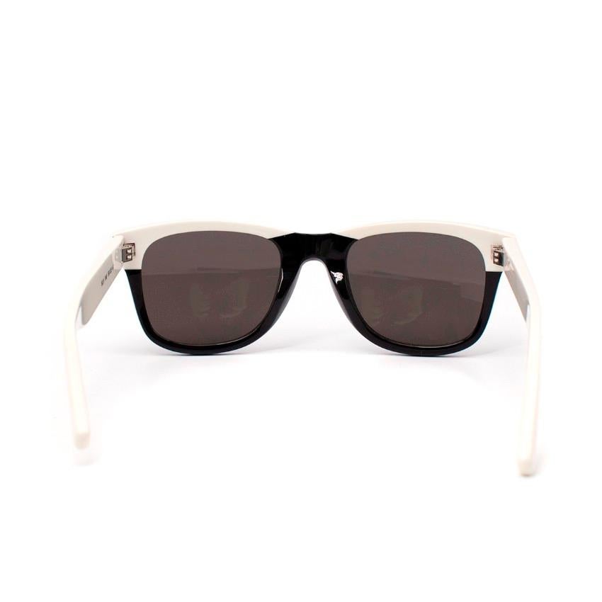 Saint Laurent Schwarz-Weiße Wayfarer-Sonnenbrille 1