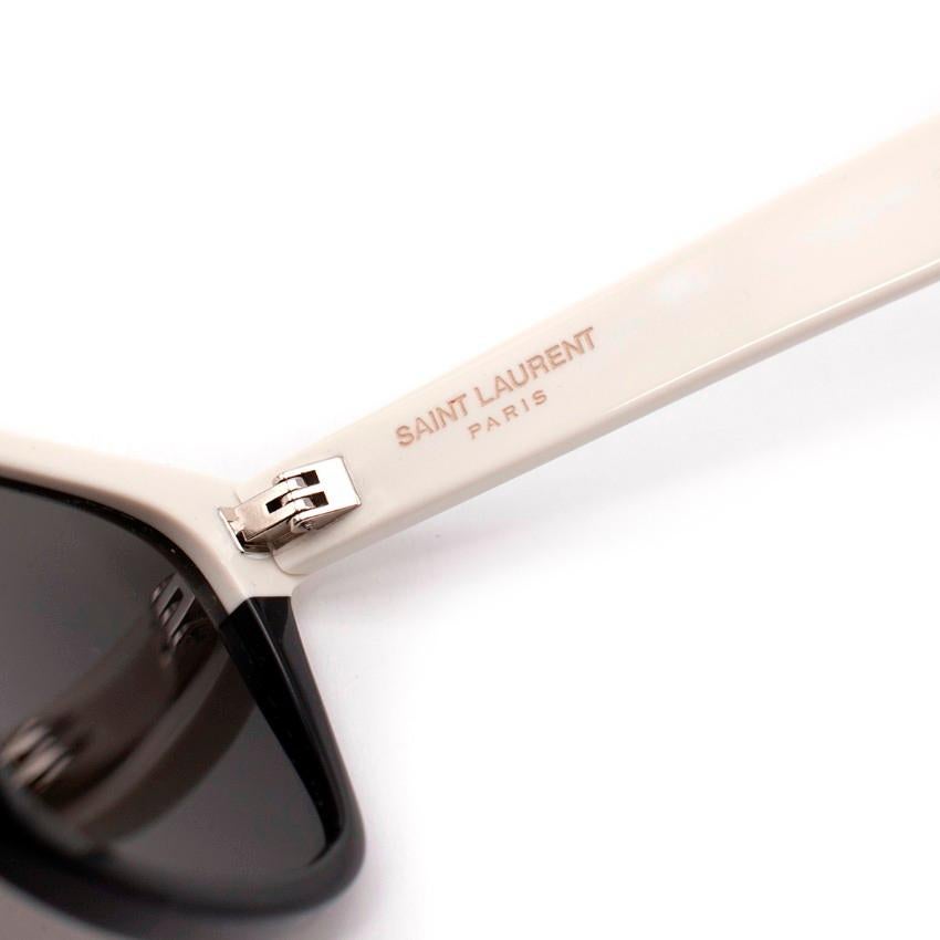 Saint Laurent Schwarz-Weiße Wayfarer-Sonnenbrille 3