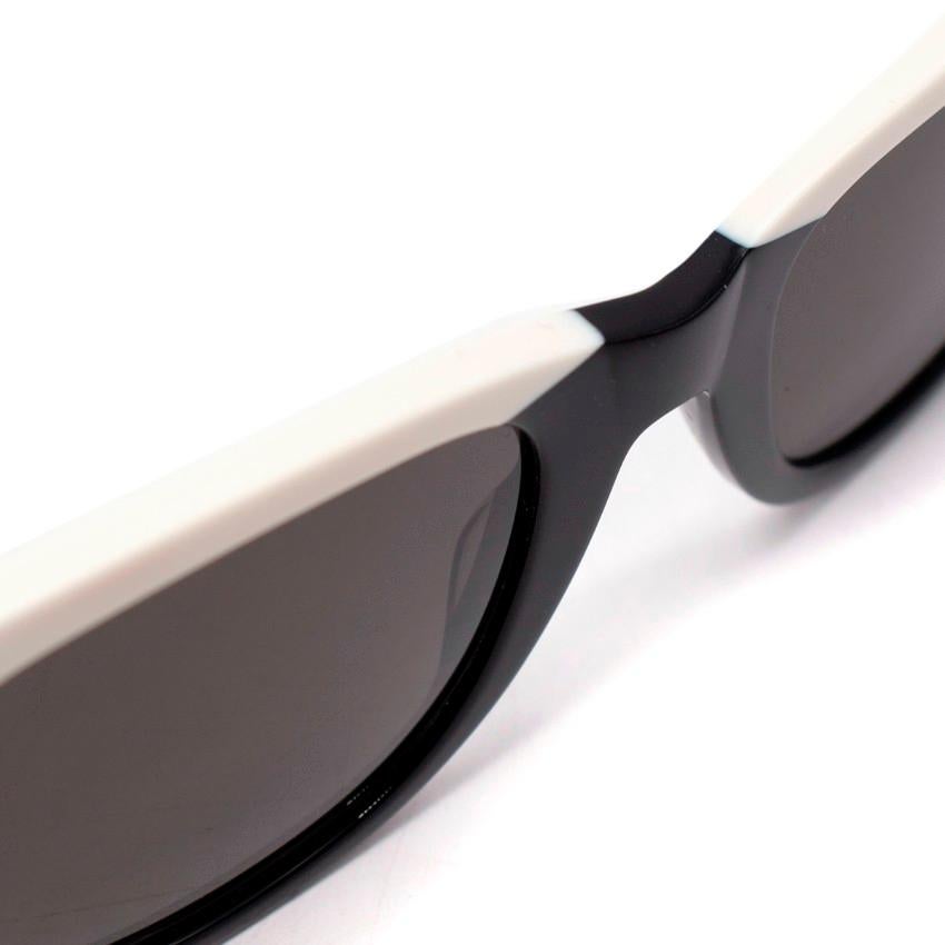 Saint Laurent Schwarz-Weiße Wayfarer-Sonnenbrille 5