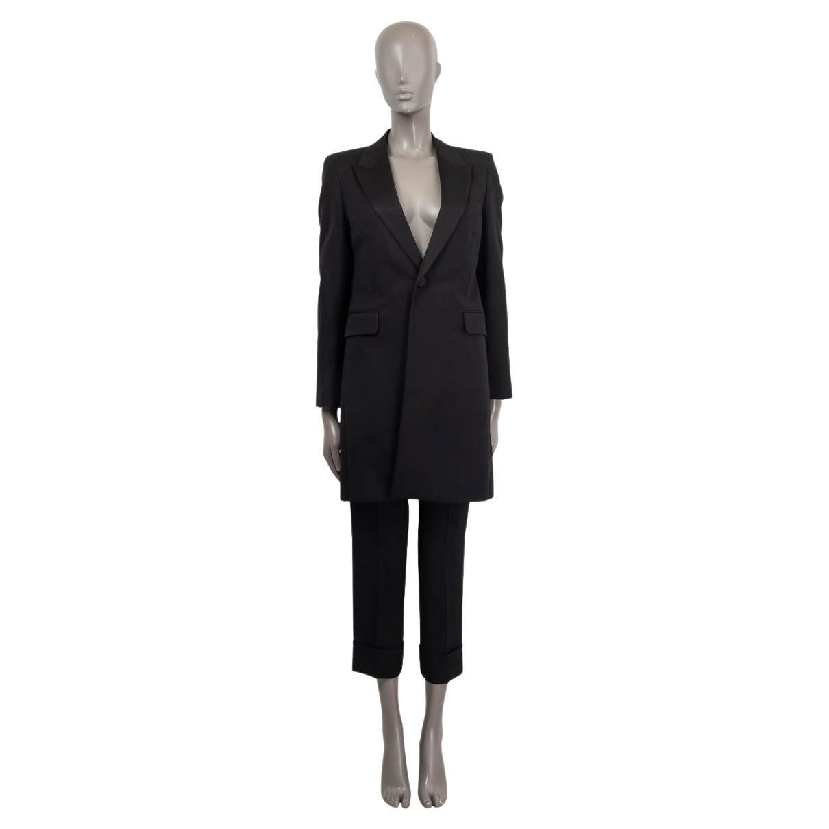 SAINT LAURENT black wool 2015 SINGLE BUTTON BLAZER Coat Jacket 40 M For Sale