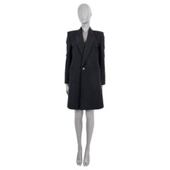 SAINT LAURENT black wool 2019 LUREX CLASSIC Coat Jacket 38 S