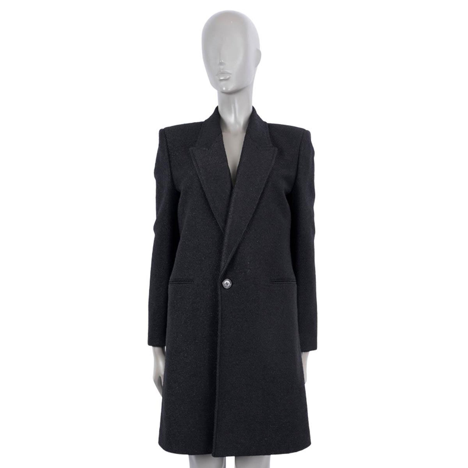Louis Vuitton - Golden Trim Pea Coat - Black - Women - Size: 38 - Luxury