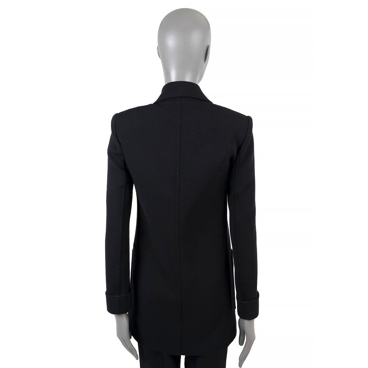 SAINT LAURENT black wool 2021 JERSEY FITTED Jacket 40 M In Excellent Condition For Sale In Zürich, CH