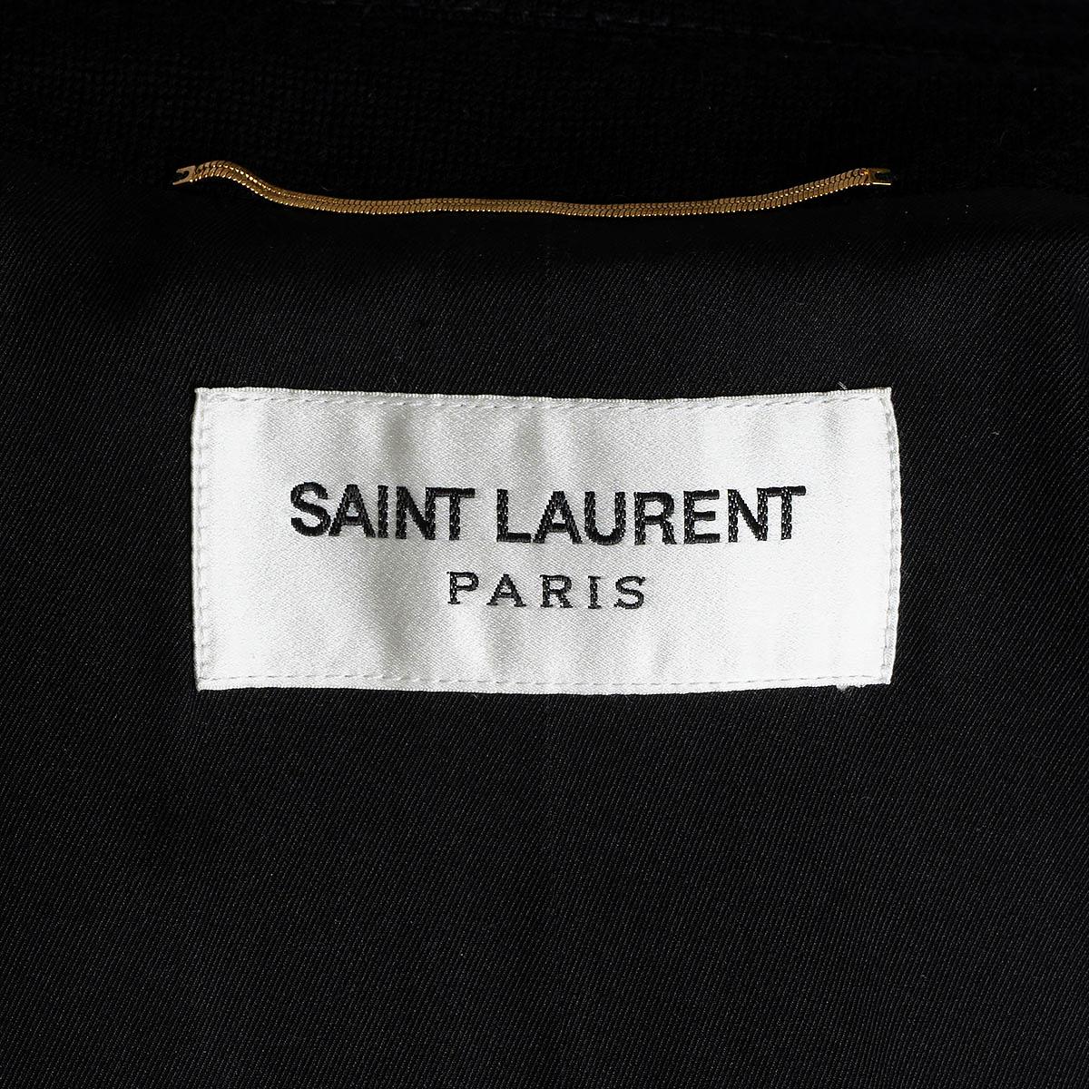 SAINT LAURENT black wool 2021 JERSEY FITTED Jacket 40 M For Sale 2