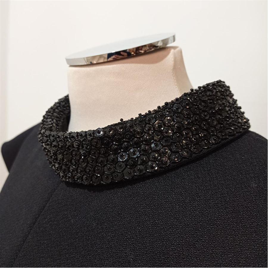 Women's Saint Laurent Black Wool Dress IT 44 (US 8/10)