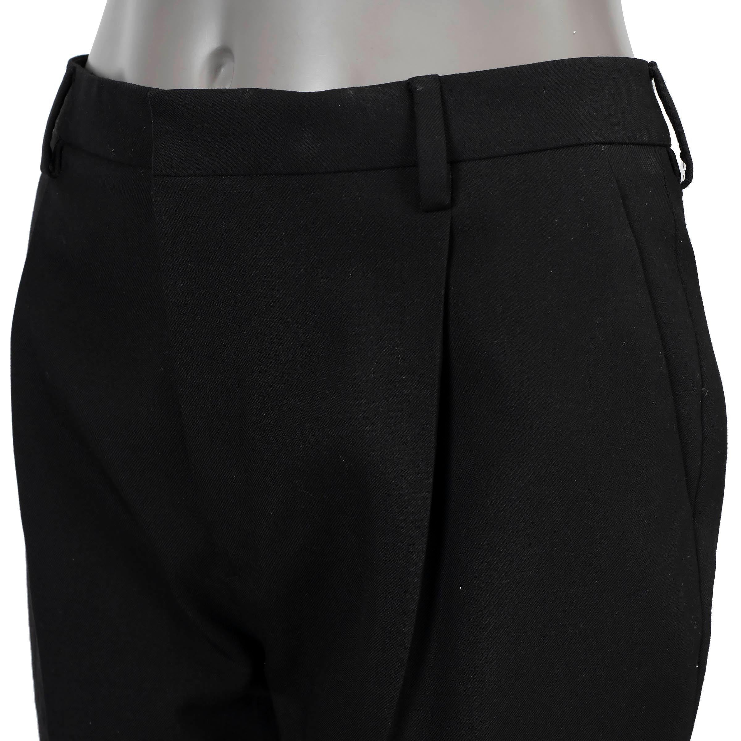 SAINT LAURENT pantaloni in lana nera a vita alta 40 M. In condizioni ottime in vendita a Zürich, CH