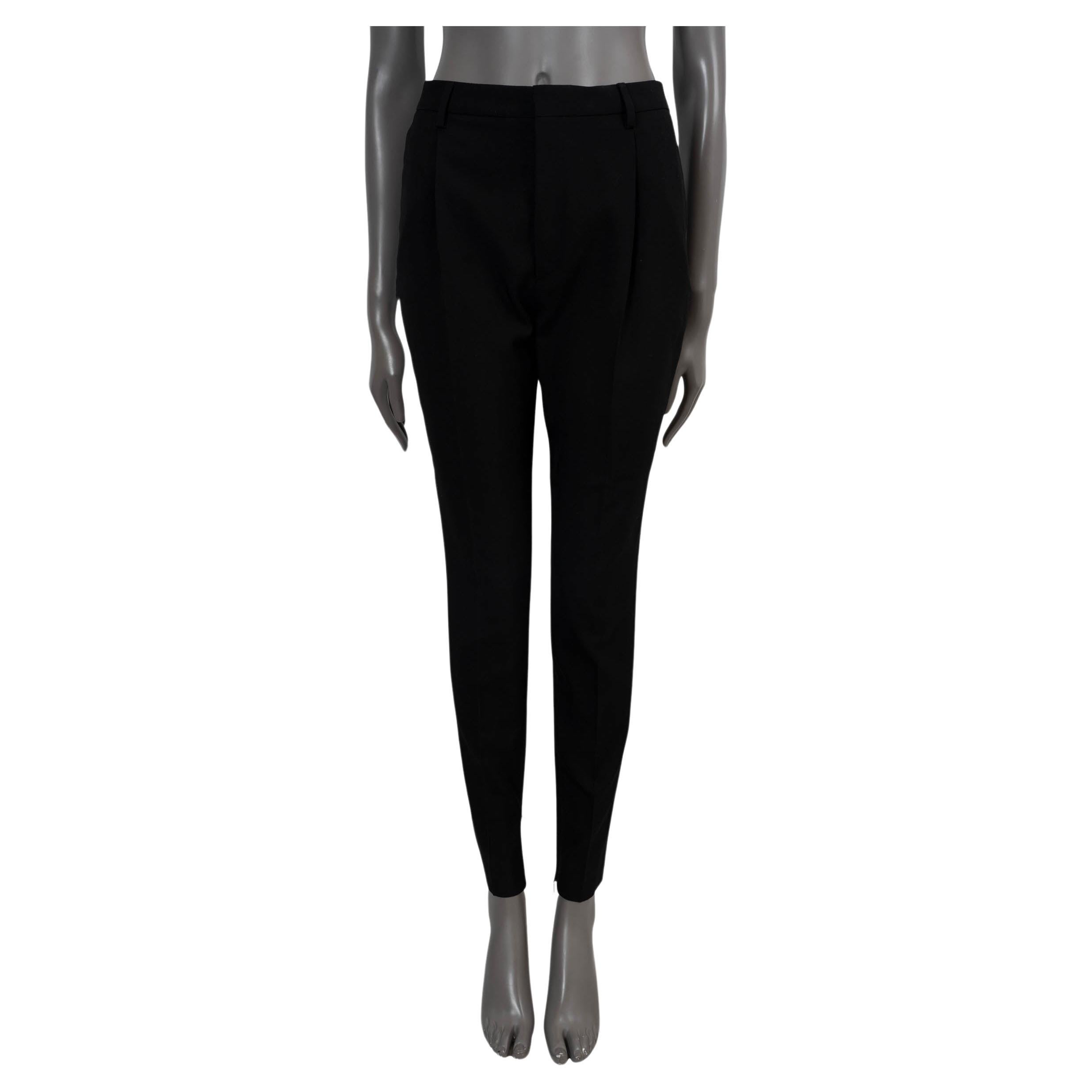 Pantalon Saint-Laurent en laine noire HIGH-RISE SKINNY 40 M