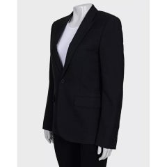Saint Laurent Black Wool Jacket - Women's IT44/L