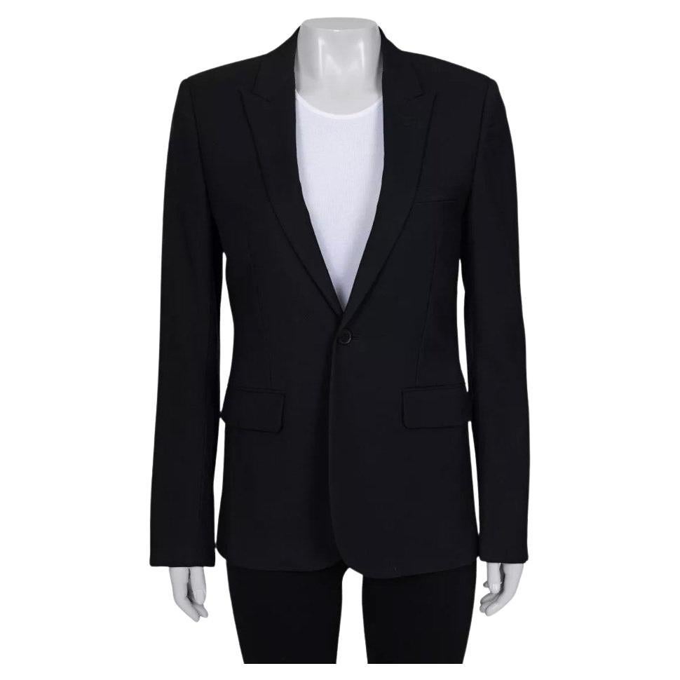 Saint Laurent Black Wool Jacket - Women's IT44/L