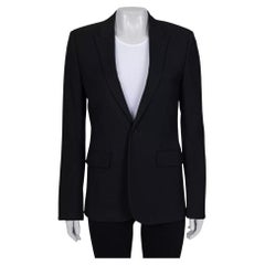 Saint Laurent Black Wool Jacket - Women's IT44/L