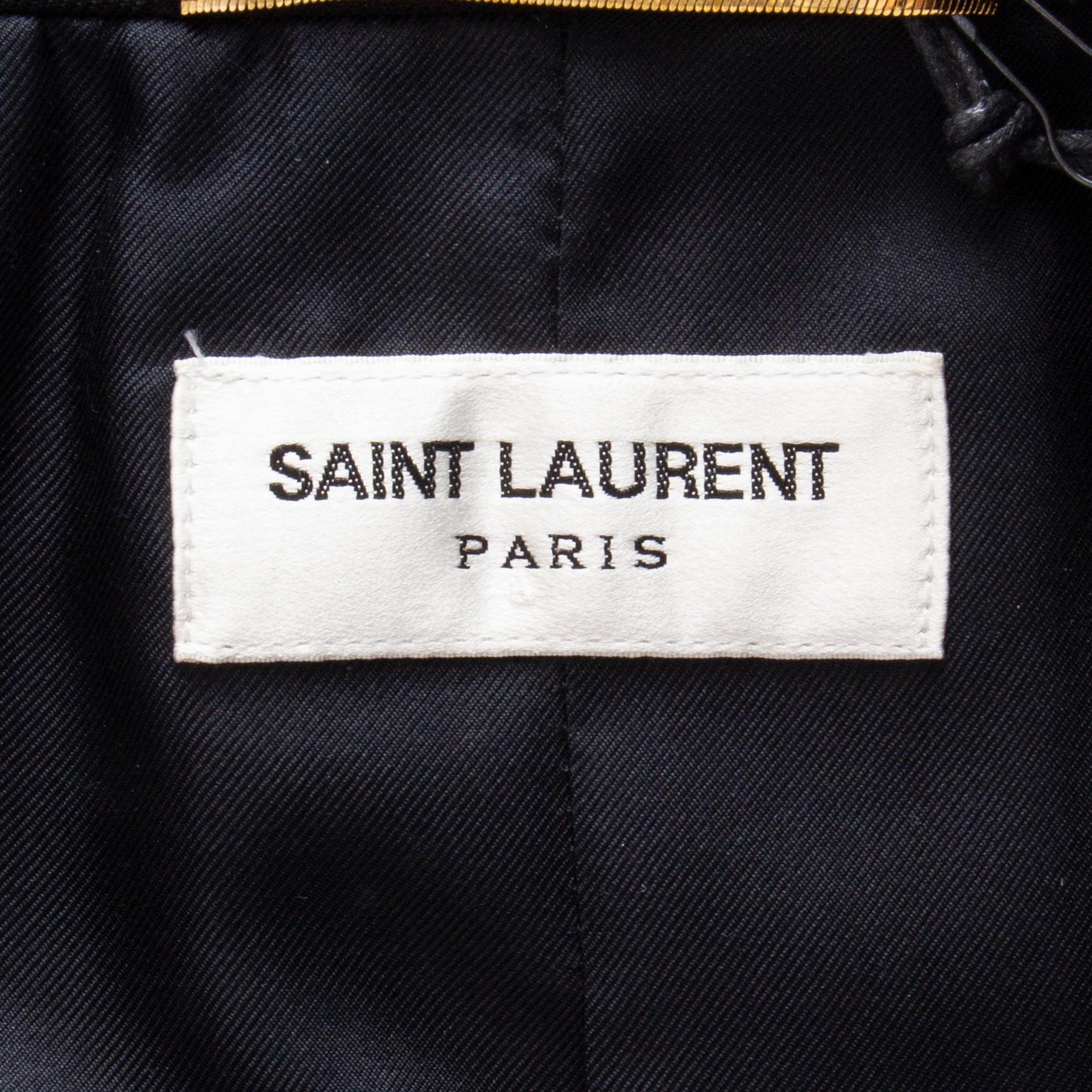 saint laurent leather blazer