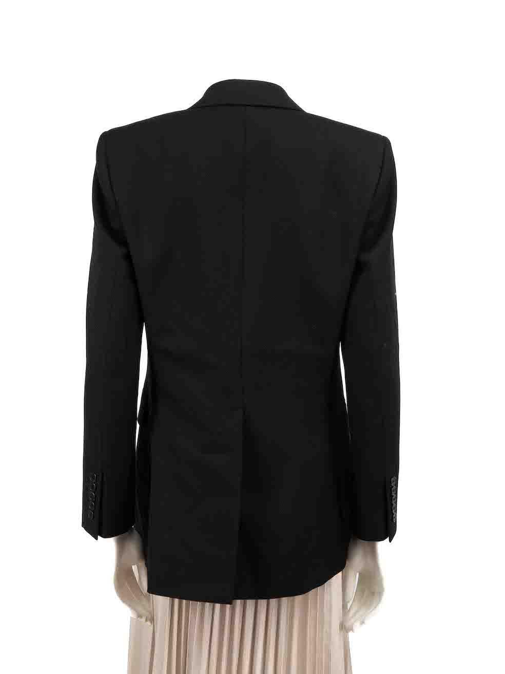 Saint Laurent Black Wool Single Breast Blazer Size XL In Good Condition For Sale In London, GB
