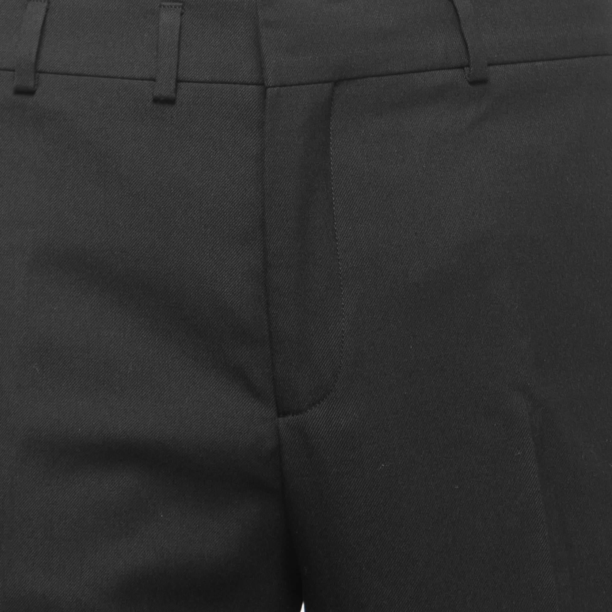 Saint Laurent Black Wool Tailored Pants L 2