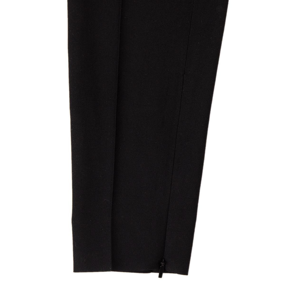 Noir Pantalon CLASSIQUE SLIM SAINT LAURENT en laine noire TAPERED XXS en vente