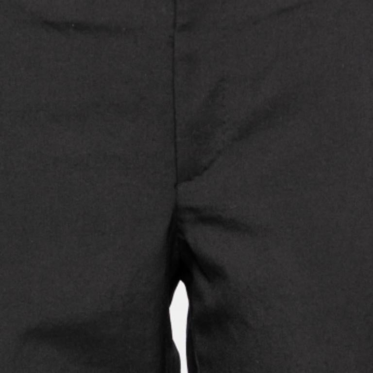 Saint Laurent Black Wool Zipped Hem Detailed Tapered Pants L In Good Condition For Sale In Dubai, Al Qouz 2