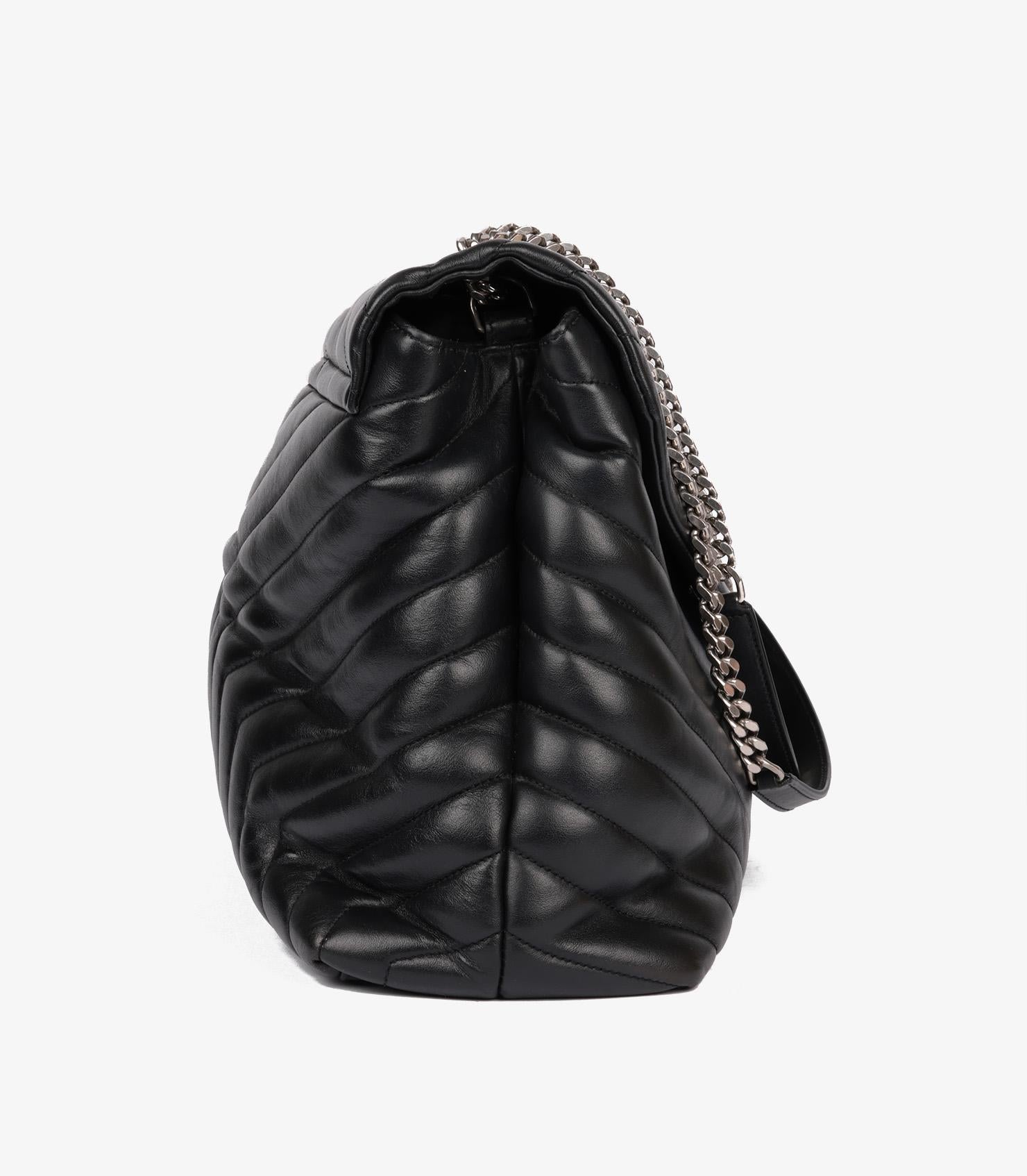 Women's Saint Laurent Black Y Quilted Calfskin Leather Large LouLou