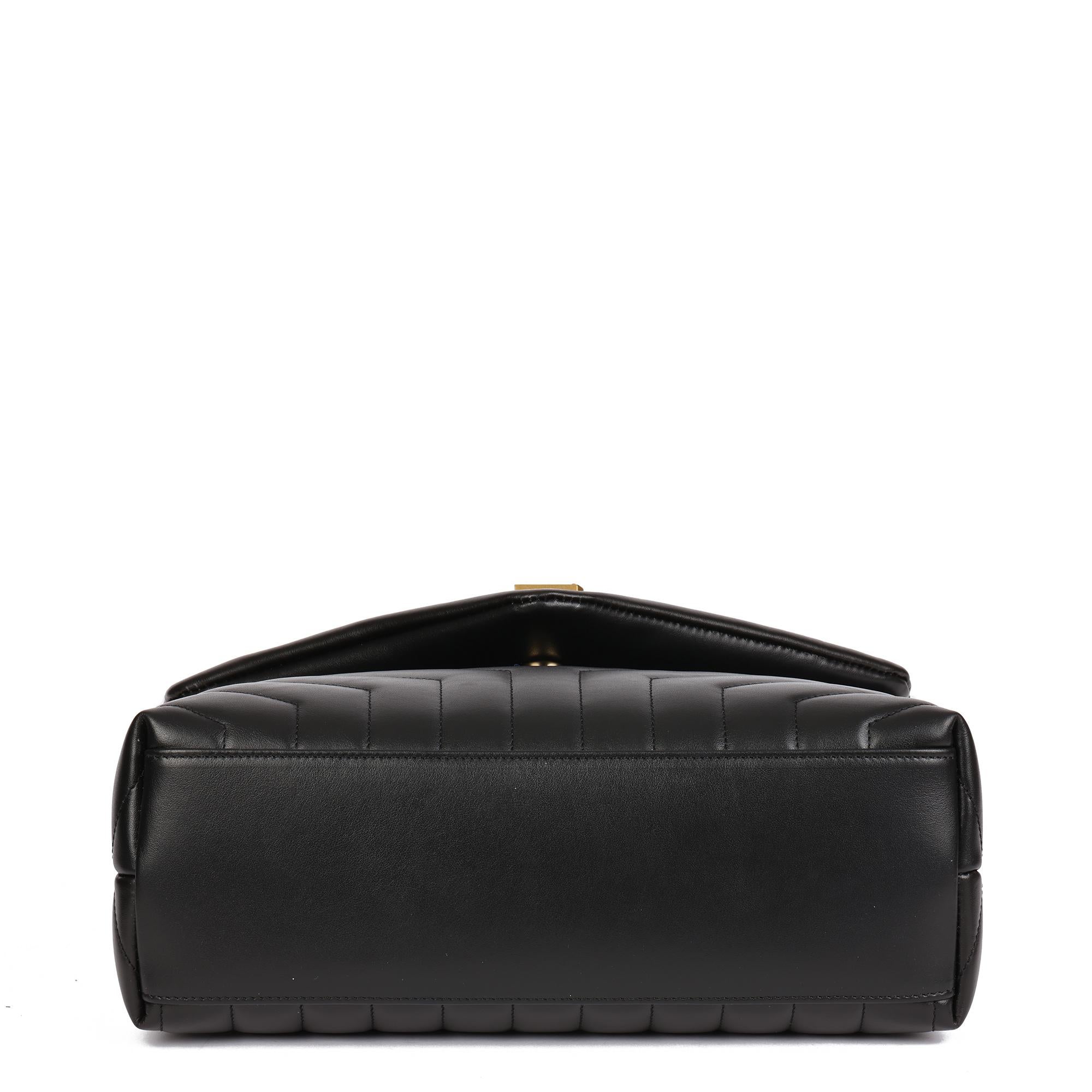 SAINT LAURENT Black Y Quilted Calfskin Leather Medium Loulou 2