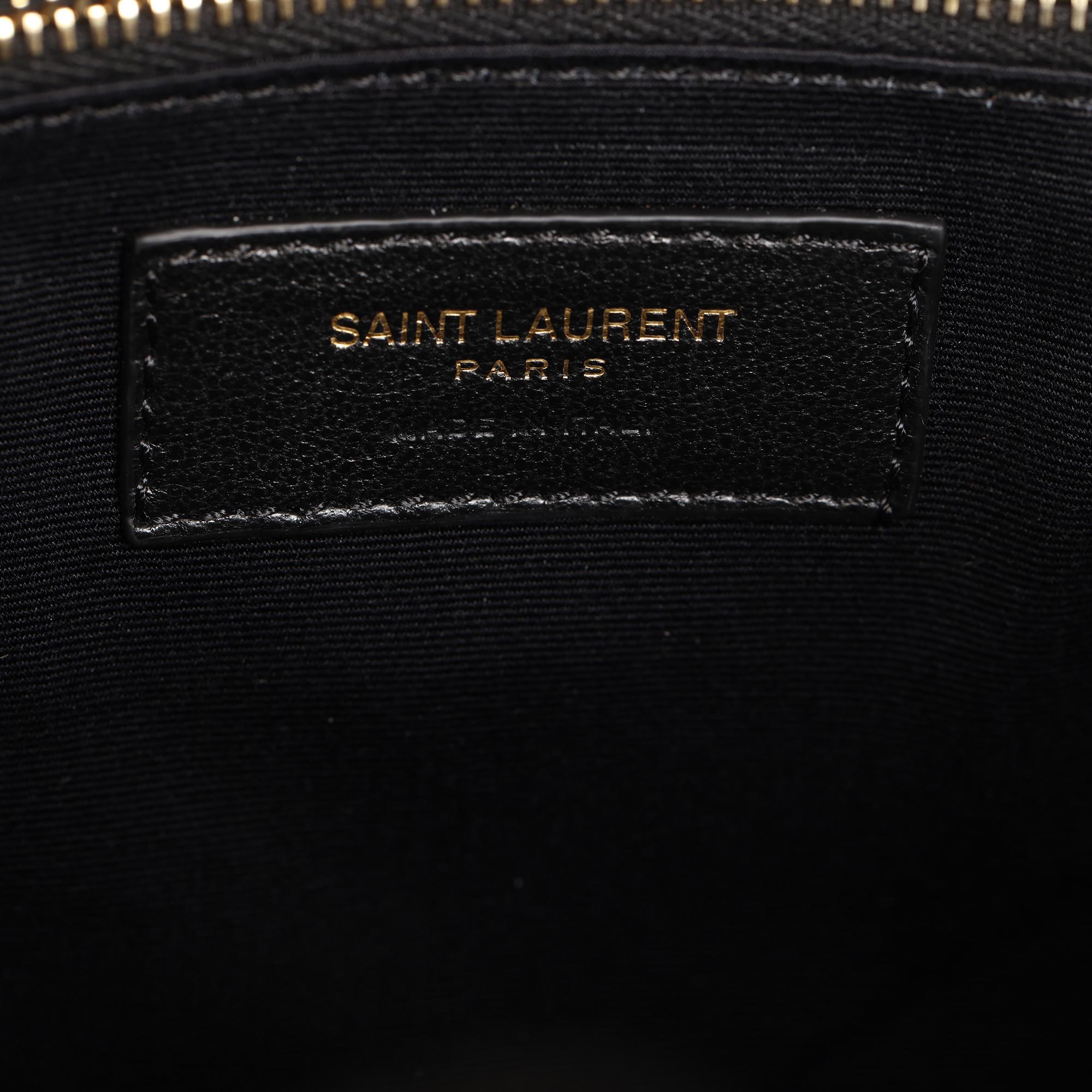 SAINT LAURENT Schwarzes Y gestepptes Kalbsleder Medium Loulou 4