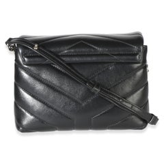 Saint Laurent Black Y Quilted Calfskin Monogram Toy Loulou Crossbody