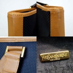 Saint Laurent Schwarz YSL Logo Nieten-Tasche Tasche 857880