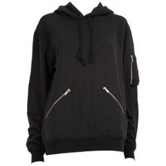 Saint Laurent Black Zip Pocket Hoodie Size M