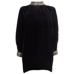 SAINT LAURENT blackVEKVE T EMBELLISHED Cocktail Dress 38