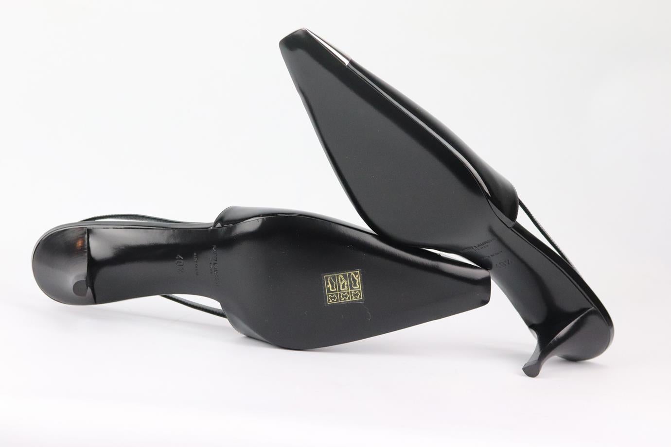 ysl blade slingback pumps