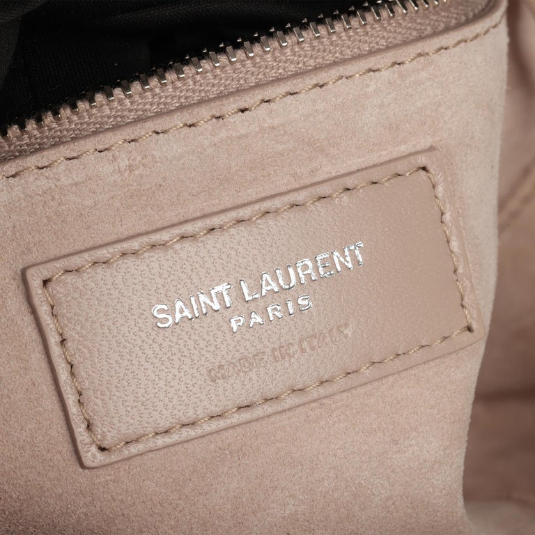 Saint Laurent Le 5 A 7 Hobo Bag In Smooth Leather Blanc Vintage