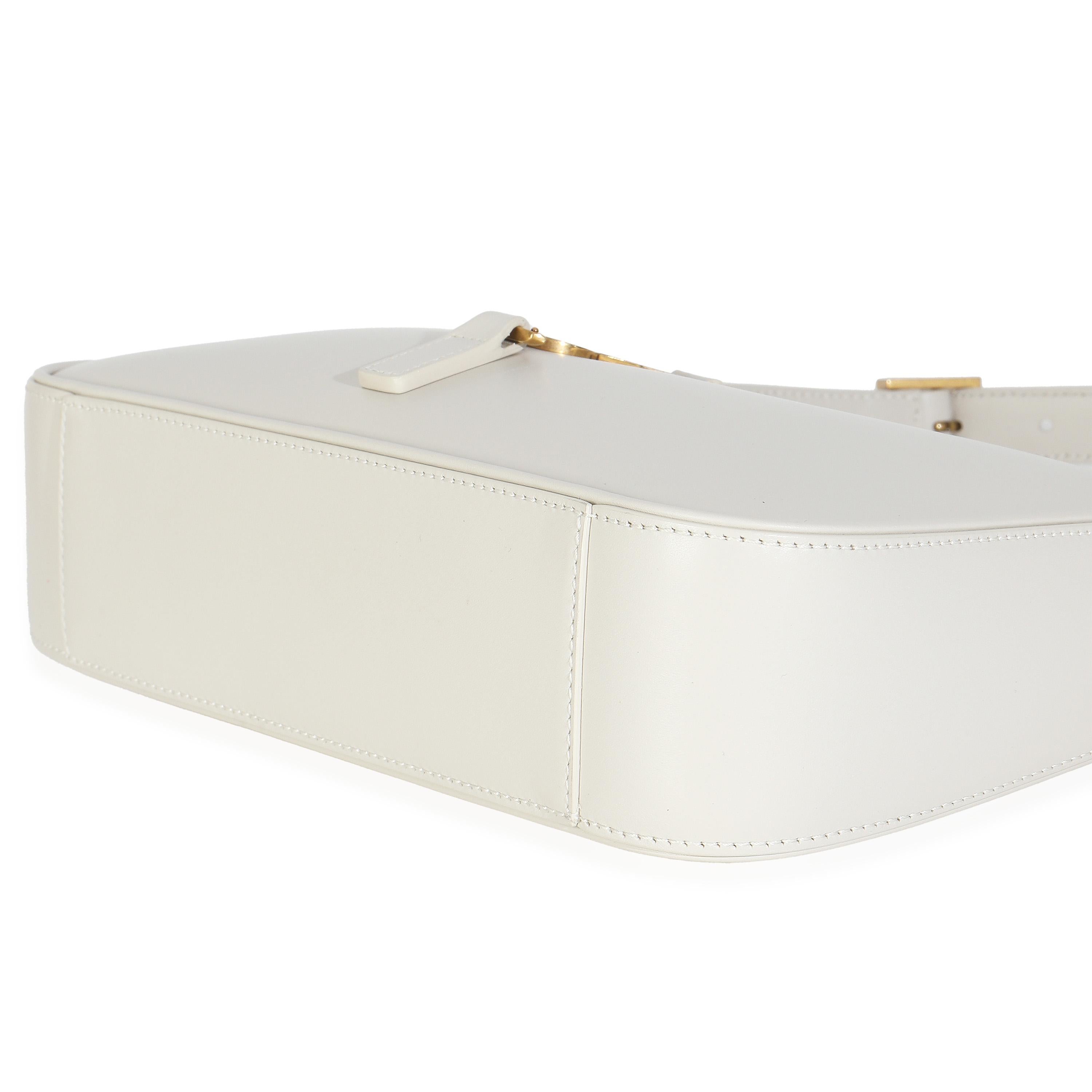 Saint Laurent Blanc Vintage Smooth Calfskin Medium Le 5 A 7 Hobo For Sale 2