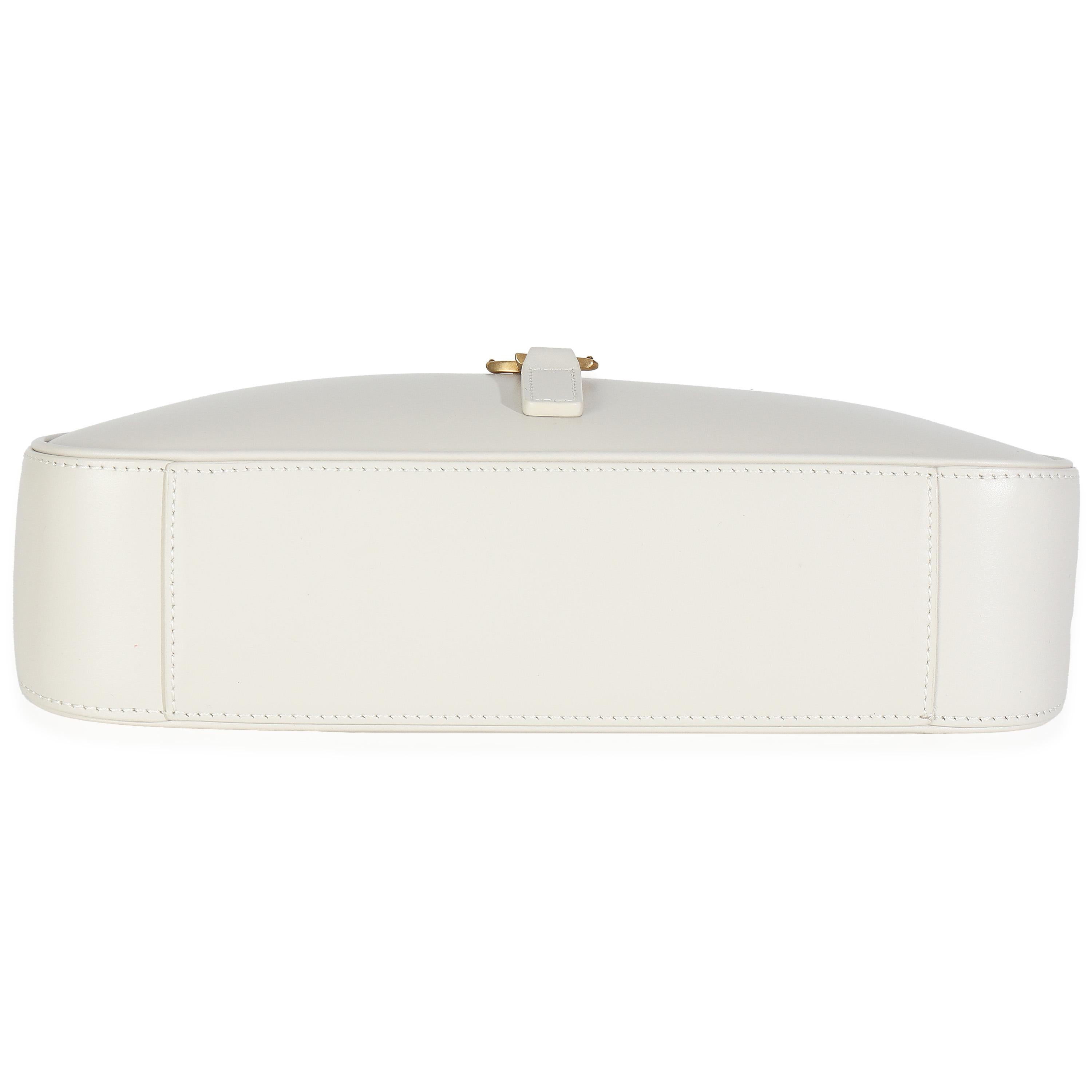 Saint Laurent Blanc Vintage Smooth Calfskin Medium Le 5 A 7 Hobo For Sale 3