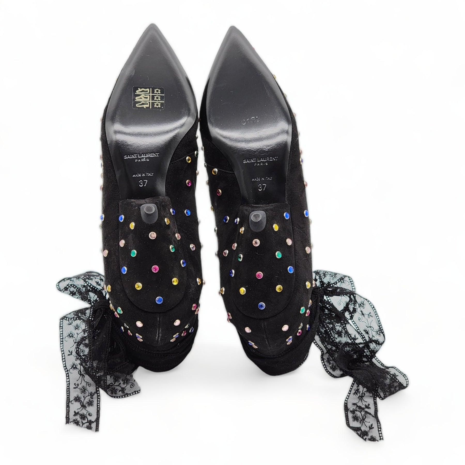 Saint Laurent Blaze Stivali con cristalli In condizioni ottime in vendita a Los Angeles, CA