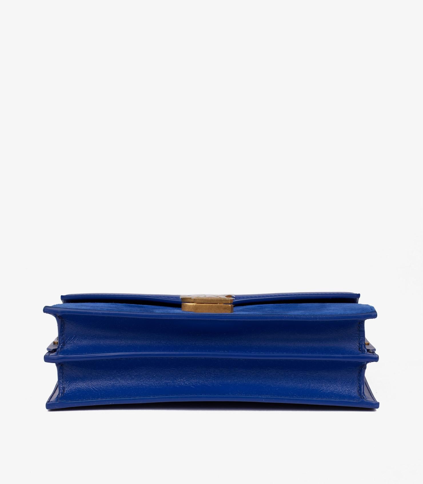 Saint Laurent Blaues Kalbsleder & Wildleder Medium Cassandra im Angebot 3