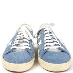 SAINT LAURENT blue Denim CLASSIC COURT STAR Sneakers Shoes 39.5
