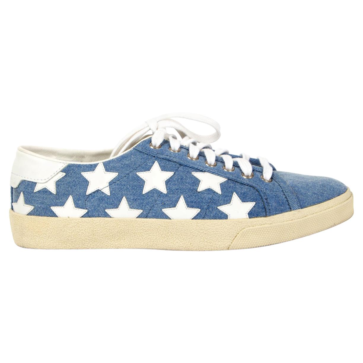 SAINT LAURENT blue Denim CLASSIC COURT STAR Sneakers Shoes 39.5