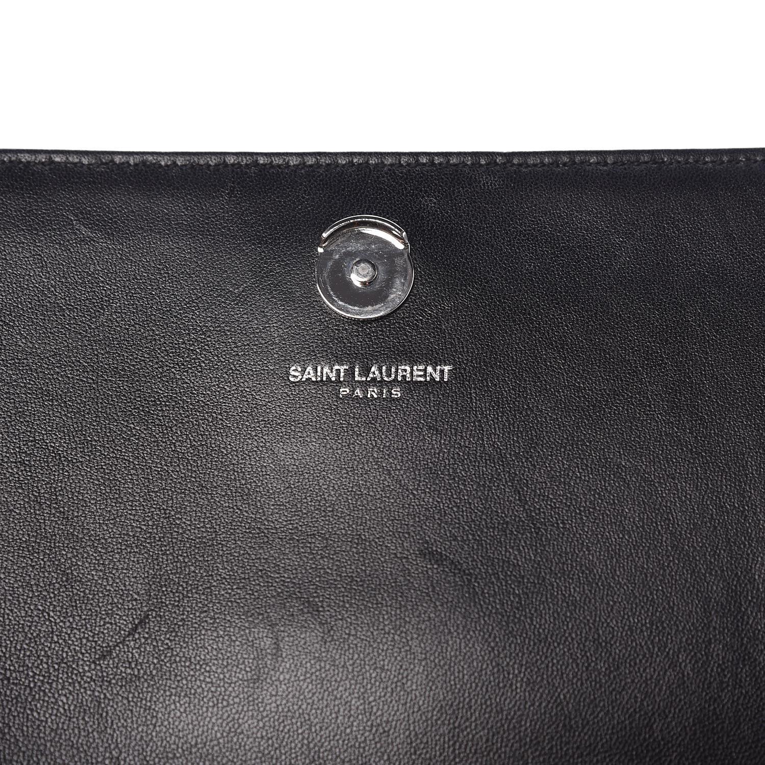 Saint Laurent Blue Denim Monogram Kate Woc Bag For Sale 2