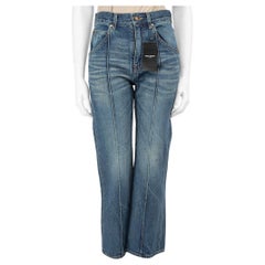 Saint Laurent Blue Denim Straight Mid Rise Jeans Size M