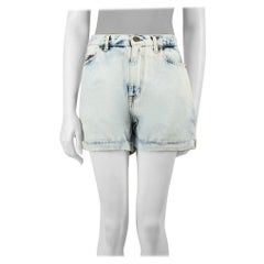 Saint Laurent Short bleu effet délavé taille M