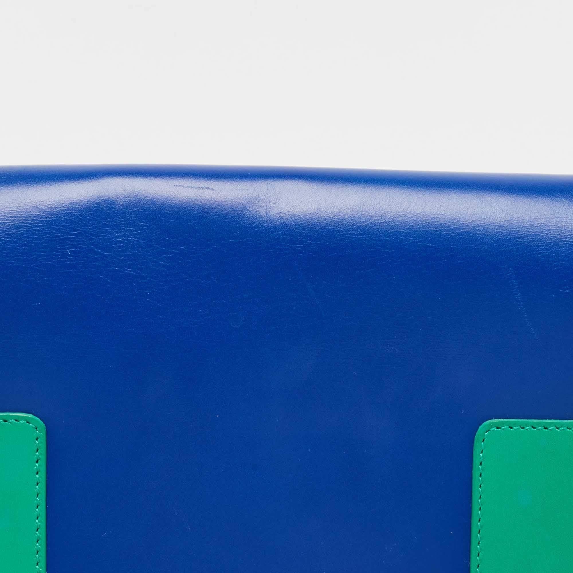 Saint Laurent pochette Betty en cuir bleu/vert Pour femmes en vente
