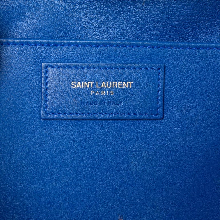 Saint Laurent Blue Baby Monogram Downtown Cabas