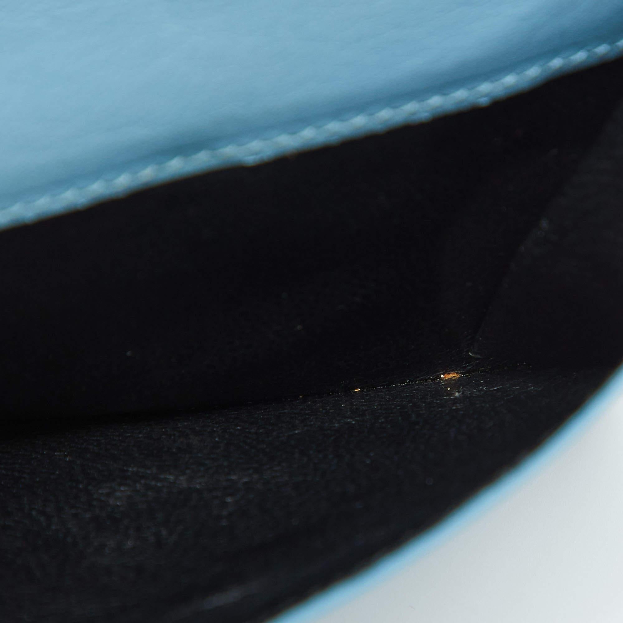 Women's Saint Laurent Blue Leather Chyc Compact Wallet