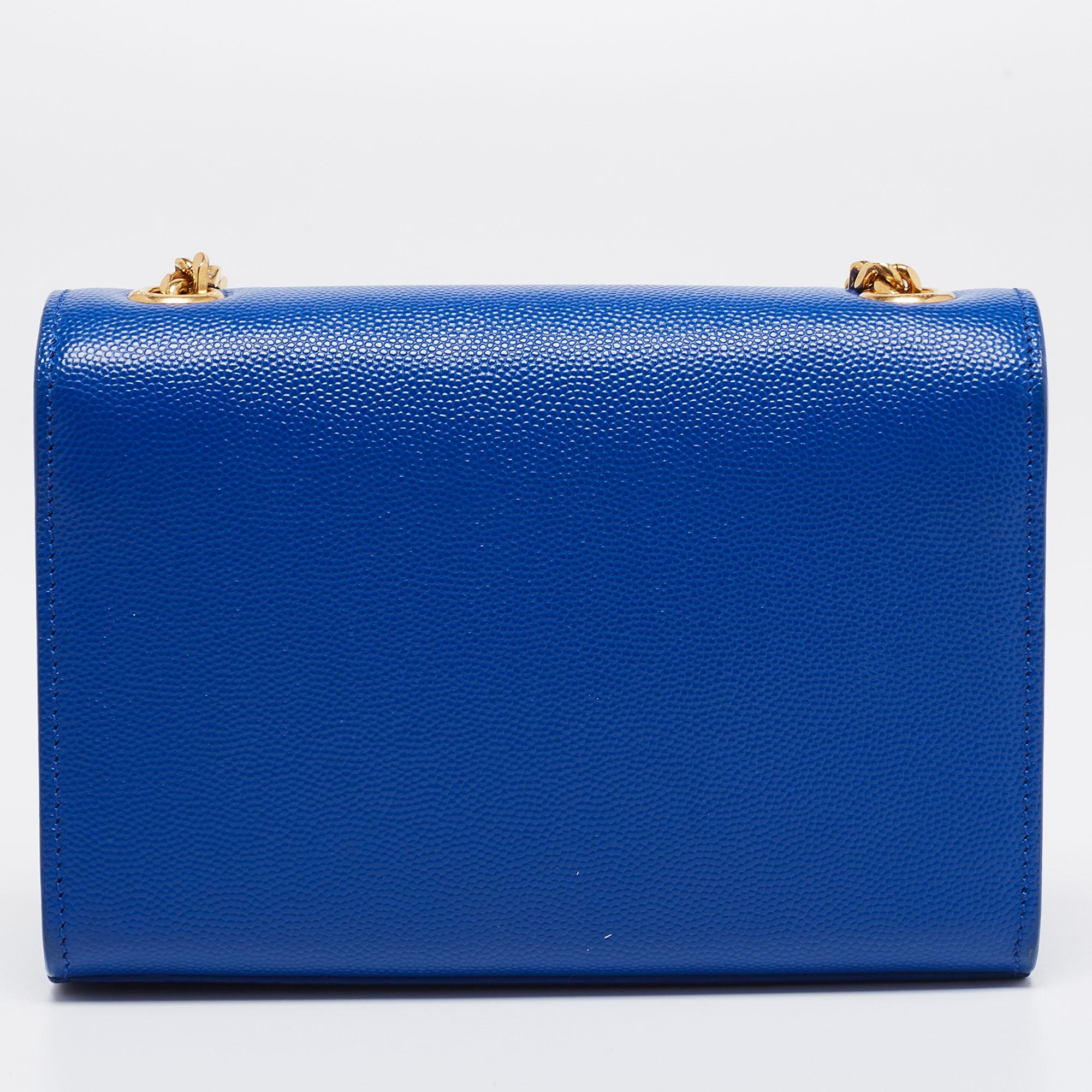 Saint Laurent Blue Leather Kate Flap Chain Shoulder Bag at 1stDibs ysl blue bag royal blue ysl bag blue ysl purse