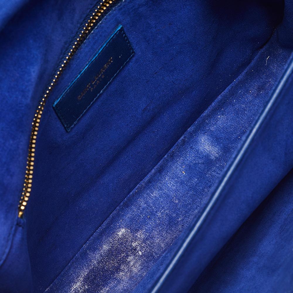 Saint Laurent Blue Leather Medium Chyc Flap Bag 3