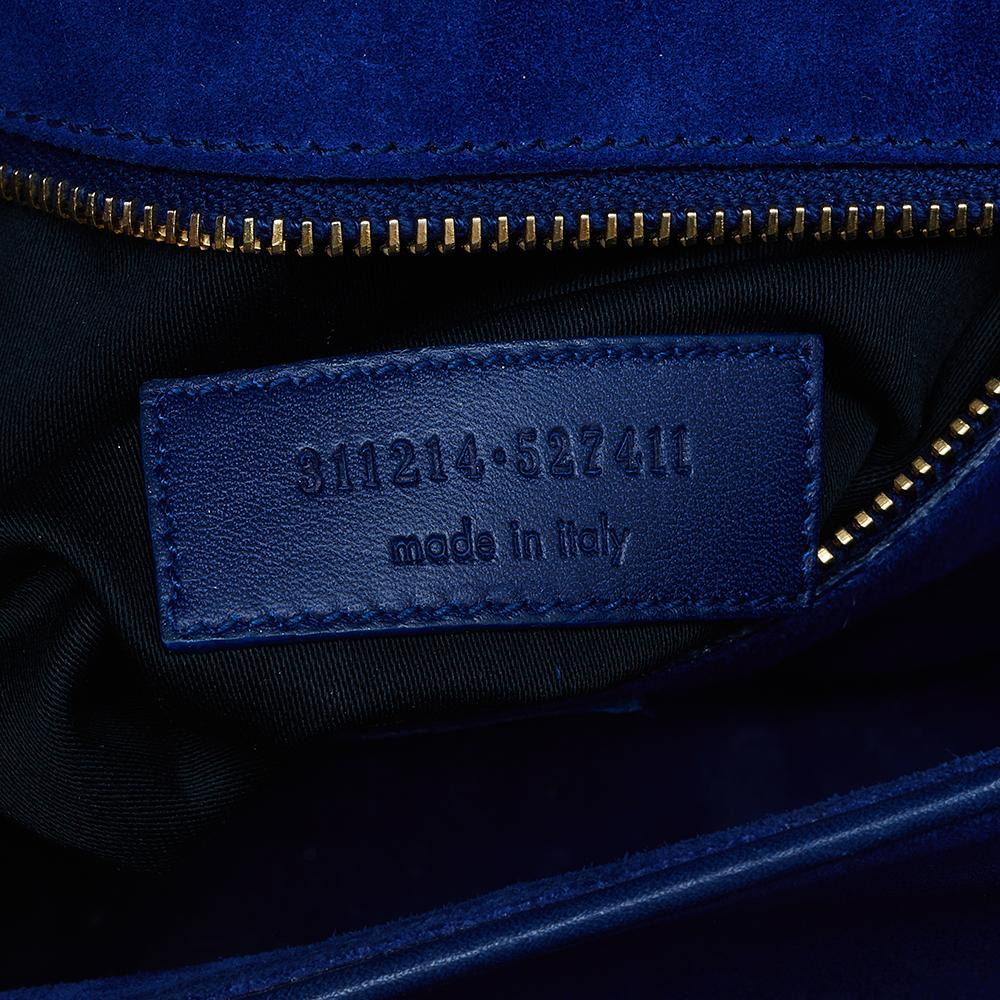 Saint Laurent Blue Leather Medium Chyc Flap Bag 5